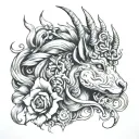 Angelica Capricorn Lunnitsa tattoo design idea