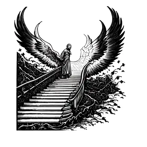 stair way to heaven tattoo design idea