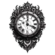 clock face tattoo design idea