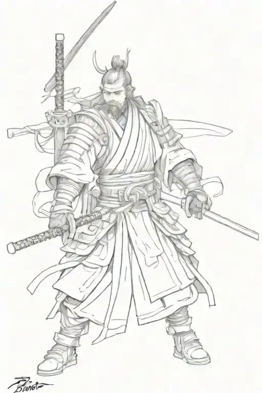 ronin samurai tattoo design idea