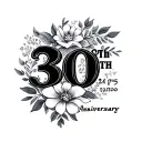 30th Wedding Anniversary. 24th June 2025 tattoo design idea