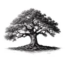 Live Oak Tree tattoo design idea