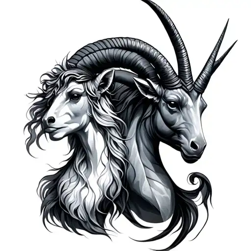 Gemini And Capricorn zodiac signs tattoo design idea