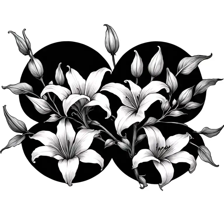 vine and lilys tattoo design idea
