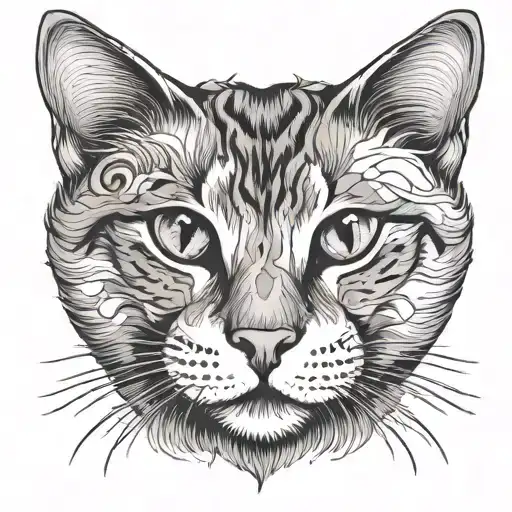 cat nose print heart tattoo design idea