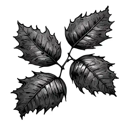 acorn oak leaf tattoo design idea