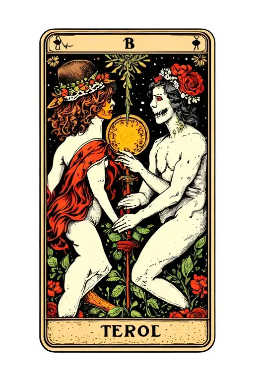 tarot fool lovers and death tarot card tattoo design idea