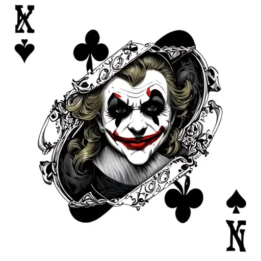 king card joker tattoo design idea