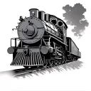 train tattoo design idea