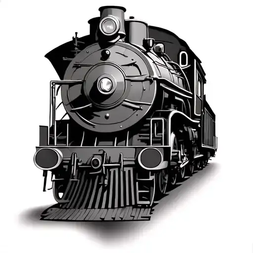 train tattoo design idea