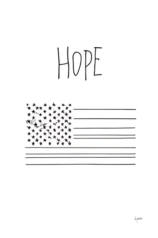 Fine line tattoo with Inspiration From Kendrick, Lamar, Chadwick Boseman, as Black Panther the black American flag, Hope tattoo design idea