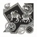 Aries Sagittarius Capricorn and Libra friendship tattoo design idea