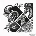 Aries Sagittarius Capricorn and Libra friendship tattoo design idea