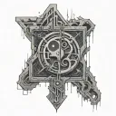 Numbers 2093 but the 2,9, and 3 are inside the 0. Make it a dystopian sign theme tattoo design idea