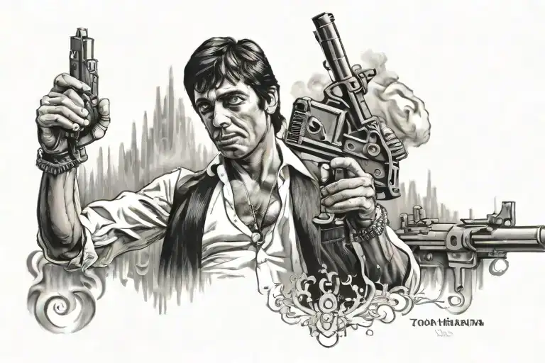 tony montana arm tattoo tattoo design idea