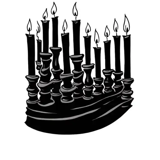 Imagine an upward line running across your forearm, with small candlesticks lined up along the tattoo design idea