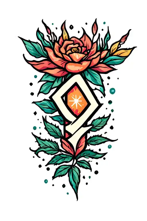 I want a design for my girlfriend. I want a symbol that represents what she is. Joy, security, positive energy, loyalty, tattoo design idea