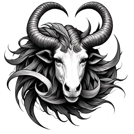 aries capricorn aquarius astrology sign entangled tattoo design idea