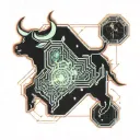 taurus constellation map tattoo design idea