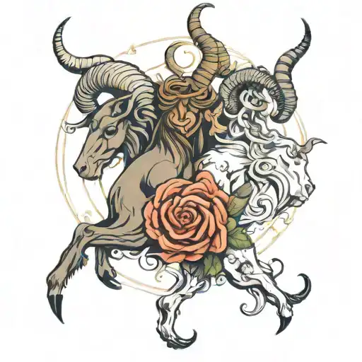 Capricorn and Aries tattoo tattoo design idea