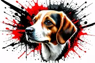 beagle profile tattoo design idea