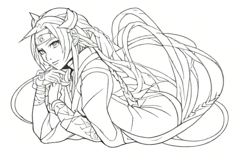 anime naruto kaguya tattoo design idea