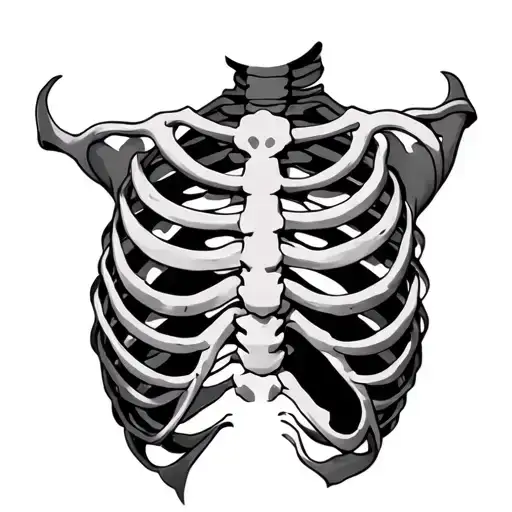rib cage with missing right rib tattoo tattoo design idea