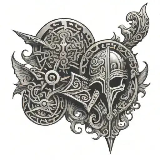 Anglo Saxon tattoo design idea