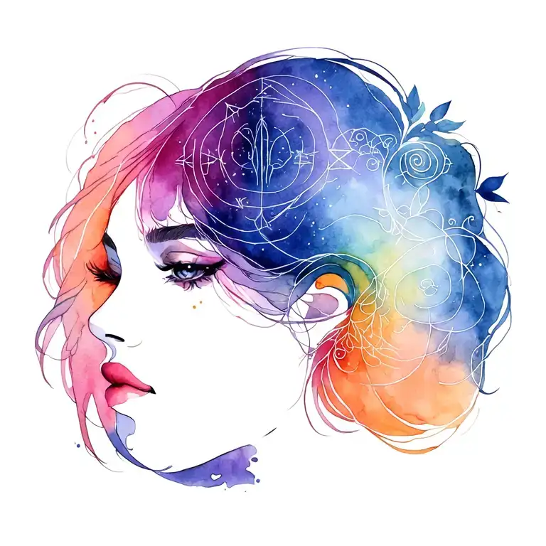 marina and jenell gemini zodiac sign tattoo design idea