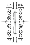 "Satchitananda" viking warrior runes tattoo design idea