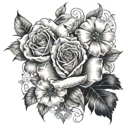 the theory of three loves, in life a person truly falls in love three times create a picture tattoo design idea