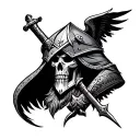 Black Templar tattoo design idea