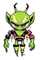 Invader Zim Gir Evil tattoo design idea