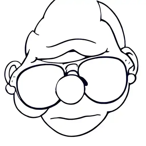 Make me a smurf with sunglasses tattoo design idea