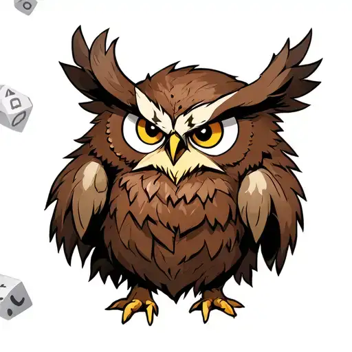 DnD dice owlbear mimic  tattoo design idea