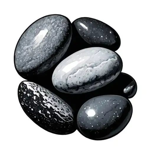 Pebble tattoo design idea