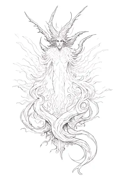 Heaven and hell  tattoo design idea