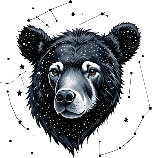 ursa major constellation tattoo design idea