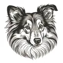 sheltie tattoo design idea