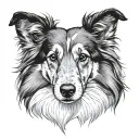 sheltie tattoo design idea
