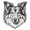sheltie tattoo design idea
