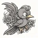 Looney Tunes tweety bird tattoo design idea