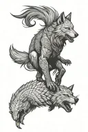 Witcher Wolf Tattoo sleeve tattoo design idea