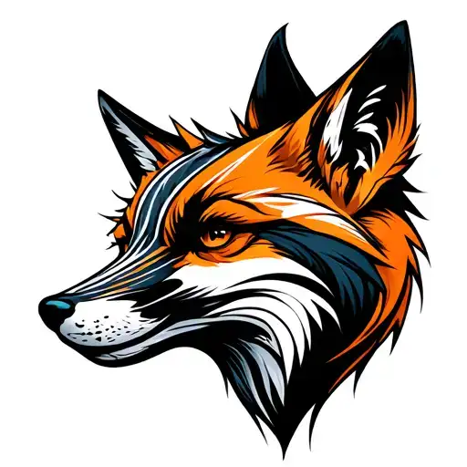 Fox Face tattoo design idea