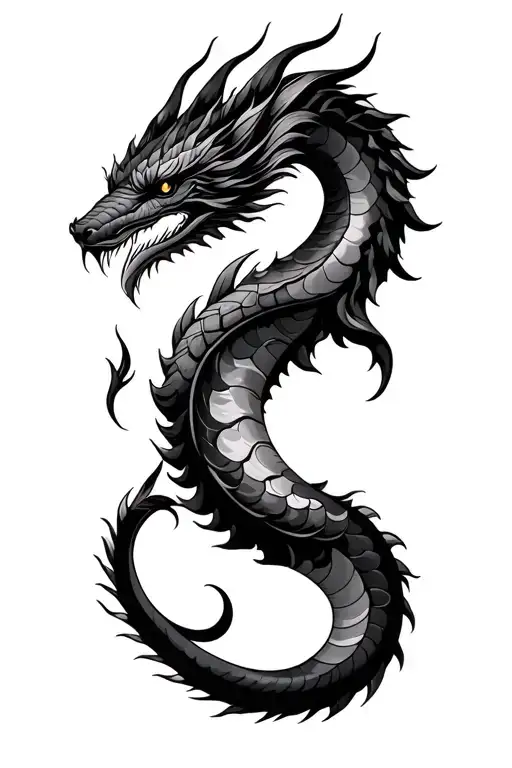 Naga tattoo design idea
