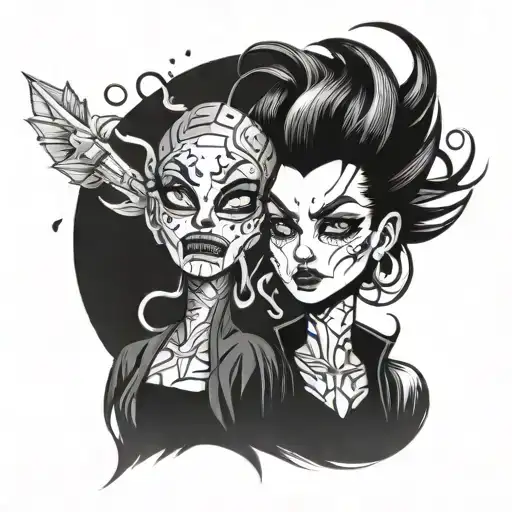 Jinx from Arcane tattoo design idea