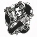 Jinx from Arcane tattoo design idea