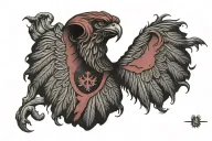 albanian flag intertwined tattoo design idea