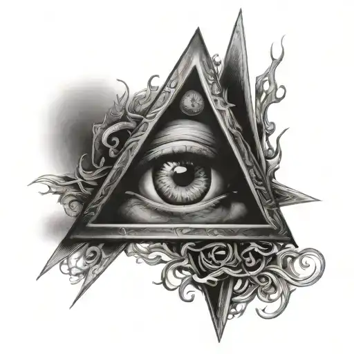 illuminati tatoo with eye inside 2005 written tattoo design idea