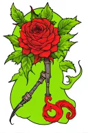 elemental undead tattoo design idea